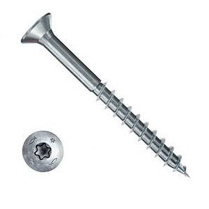 Саморез по дереву Fischer FPF CTP 4.5x70 Torx неполная резьба белый цинк 670276
