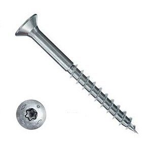 Саморез по дереву Fischer FPF CTP 4.0x45 Torx неполная резьба белый цинк 670171