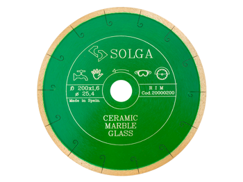 Диск алмазный Solga Diamant CERAMICS, MARBLE сплошной (керамика, мрамор) 200мм 20000200