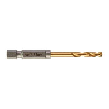 Упаковка сверл по металлу 3.5X69 с хвостовиком 1/4" Hex Milwaukee RED HEX HSS-TiN 4932478177