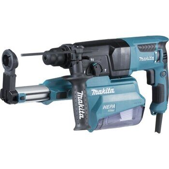 Перфоратор MAKITA HR 2650 в чем. + система пылеудаления (800 Вт, 2.4 Дж, 3 реж., патрон SDS-plus, вес 4.1 кг)