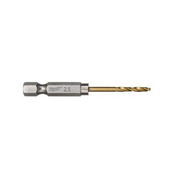 Упаковка сверл по металлу 2.5X62 с хвостовиком 1/4" Hex Milwaukee RED HEX HSS-TiN 4932478175