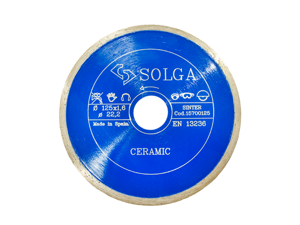 Диск алмазный Solga Diamant CERAMICS, MARBLE сплошной (керамика, мрамор) 125мм 15700125