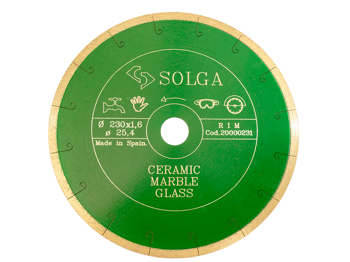 Диск алмазный Solga Diamant CERAMICS, MARBLE сплошной (керамика, мрамор) 230мм 20000231