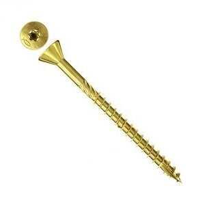 Шуруп Fischer FDF-ST 4,0х60 Torx потай специальный для крепления МДФ желтый цинк 660207