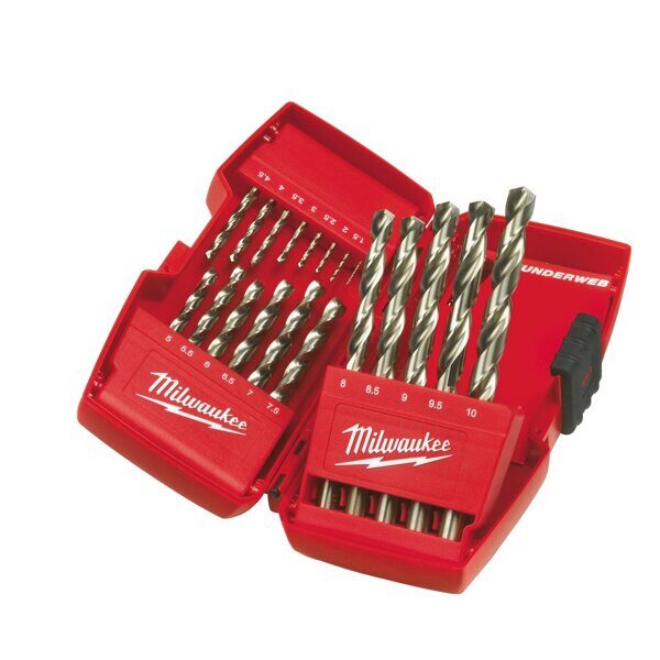 Набор сверл по металлу DIN 338 Milwaukee THUNDERWEB HSS-G (19 шт) 4932352374