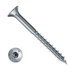 Саморез по дереву Fischer FPF CTP 3.5x40 Torx неполная резьба белый цинк 670082