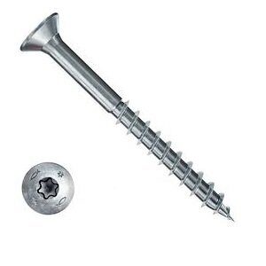 Саморез по дереву Fischer FPF CTP 5.0x50 Torx неполная резьба белый цинк 670376