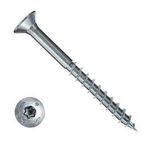 Саморез по дереву Fischer FPF CTP 4.5x60 Torx неполная резьба белый цинк 670274