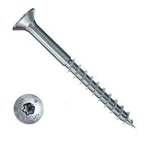 Саморез по дереву Fischer FPF CTP 4.5x35 Torx неполная резьба белый цинк 670266