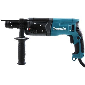 Перфоратор MAKITA HR 2470 FT в чем. (780 Вт, 2.7 Дж, 3 реж., патрон SDS-plus, быстросъемн., БЗП в комплекте, вес 2.8 кг)