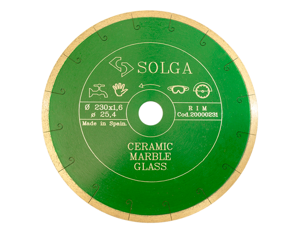 Диск алмазный Solga Diamant CERAMICS, MARBLE сплошной (керамика, мрамор) 230мм 20000231