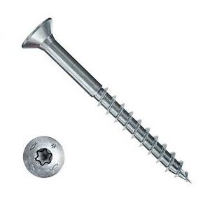 Саморез по дереву Fischer FPF CTP 4.0x30 Torx неполная резьба белый цинк 670164