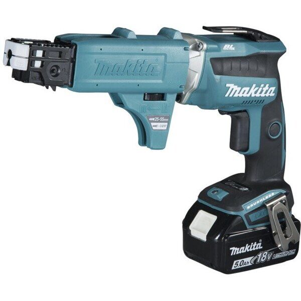 Аккум. шуруповерт MAKITA DFS 452 TJX2 в чем. (18.0 В, 2 акк., 5.0 А/ч Li-Ion, 1 скор., 40 Нм, шурупы до 6 мм)