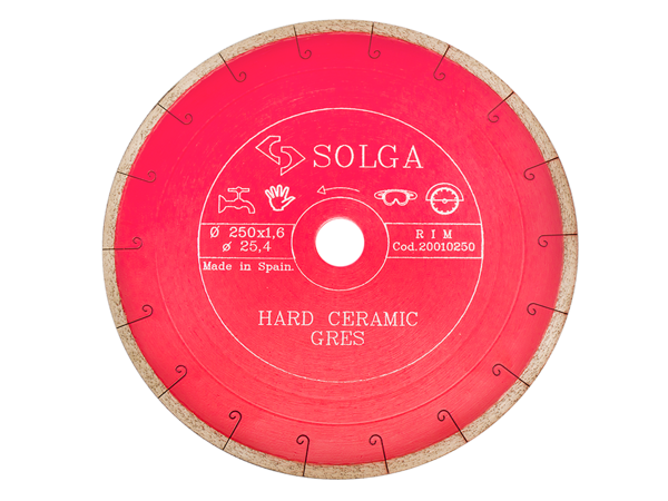 Диск алмазный Solga Diamant HARD CERAMICS сплошной (керамогранит) 250мм 20010250