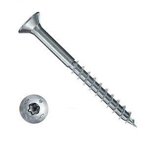 Саморез по дереву Fischer FPF CTP 5.0x80 Torx неполная резьба белый цинк 670382