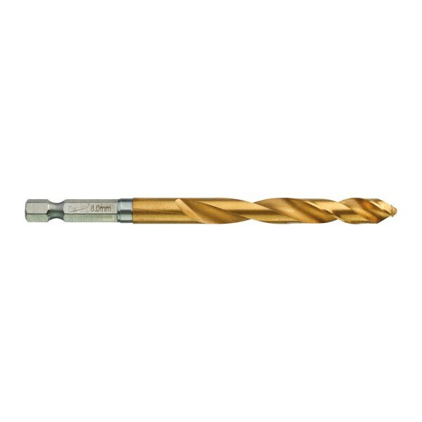 Упаковка сверл по металлу 8X111 с хвостовиком 1/4" Hex Milwaukee RED HEX HSS-TiN 4932478183