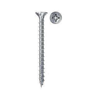 Саморез по дереву Fischer FPF CZF 5.0x60 Torx полная двойная резьба насечка белый цинк 670405