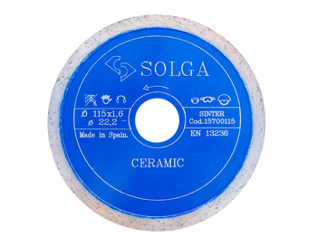 Диск алмазный Solga Diamant CERAMICS, MARBLE сплошной (керамика, мрамор) 115мм 15700115
